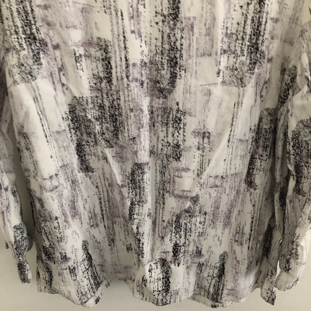 Eileen Fisher Gray Black Speckle Blouse XS - Picture 2 of 5